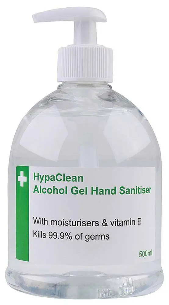 500ml Alcohol Hand Sanitiser HypaClean photographed against a plain background.