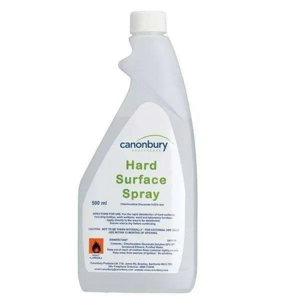 CPL Chlorhexidine Surface Spray 500ml photographed against a plain background.
