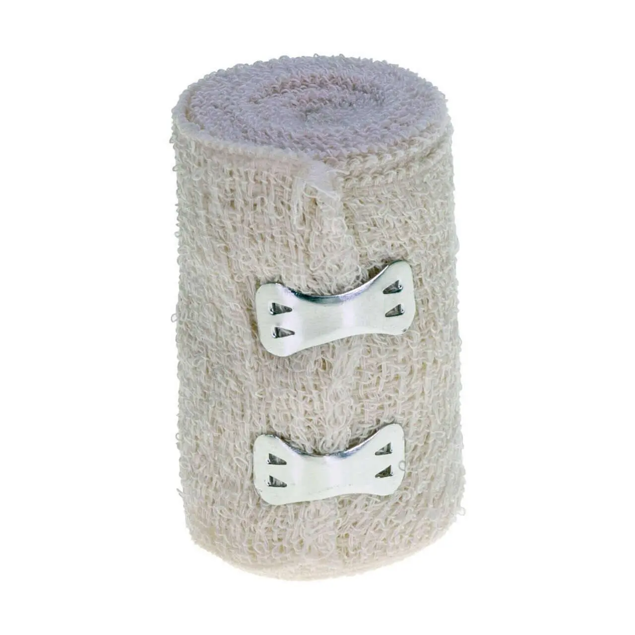 Crepe bandage 7.5cm x 4.5m Qualicare photographed against a plain background.
