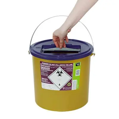 Daniels 11.5 Litre Sharpsguard Purple Cyto Sharps Bin photographed against a plain background.