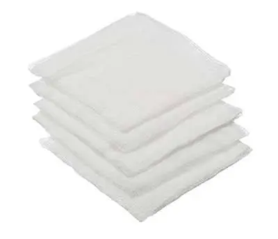 Elementa 10 cm x 10 cm 8 ply Woven Gauze Swabs x 100 photographed against a plain background.