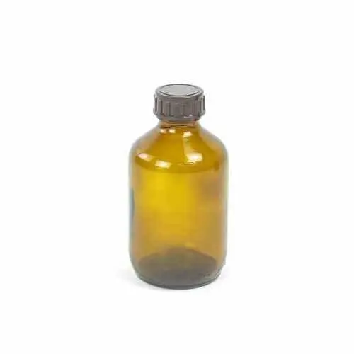 IphaS 200ml Amber Glass Bottle with Screw Lid photographed against a plain background.