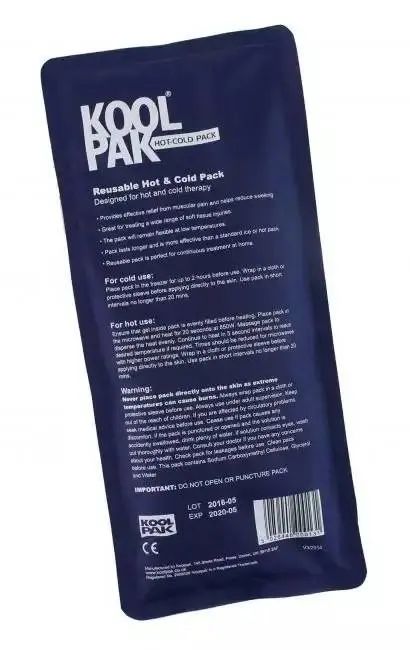 Koolpak Luxury Reusable Hot & Cold Pack - 12cm x 29cm photographed against a plain background.