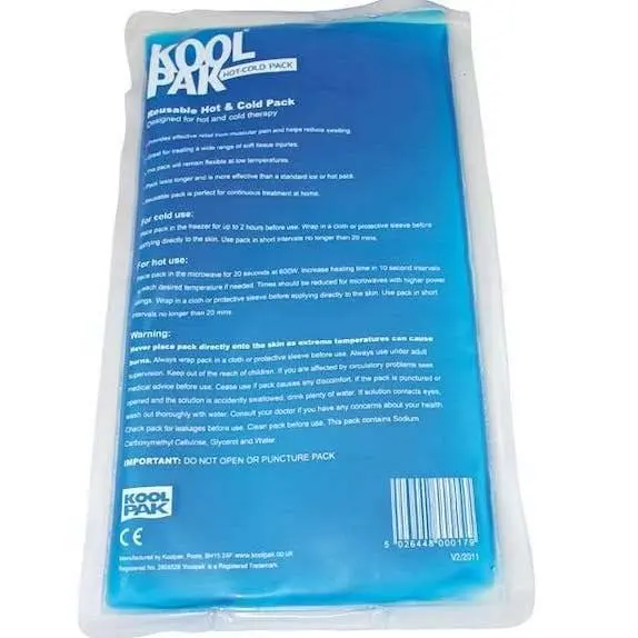 Koolpak Reusable Hot & Cold Pack 12cm x 29cm photographed against a plain background.