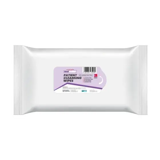 Medisanitize Patient Cleanse Wet Wipes Pack of 100 photographed against a plain background.