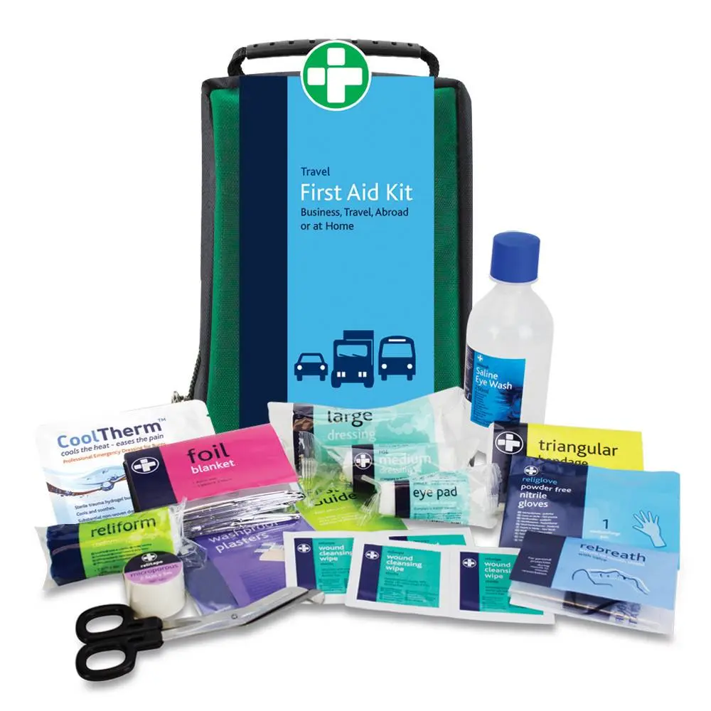 Reliance Medical BS-8599 Travel First Aid Kit photographed against a plain background.