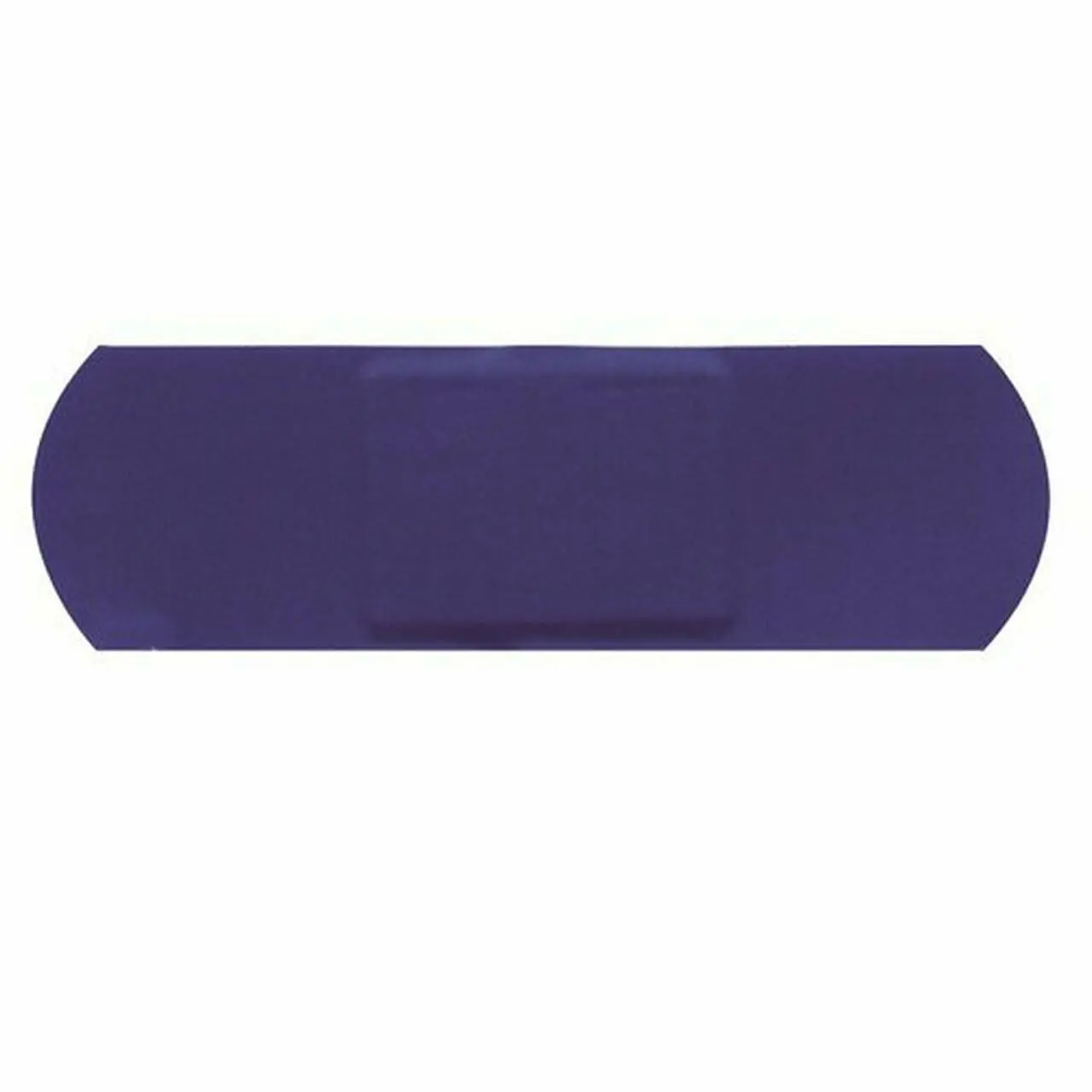 Steroplast Sterochef Blue Detectable Plasters 7.5cm x 2cm x 100 photographed against a plain background.