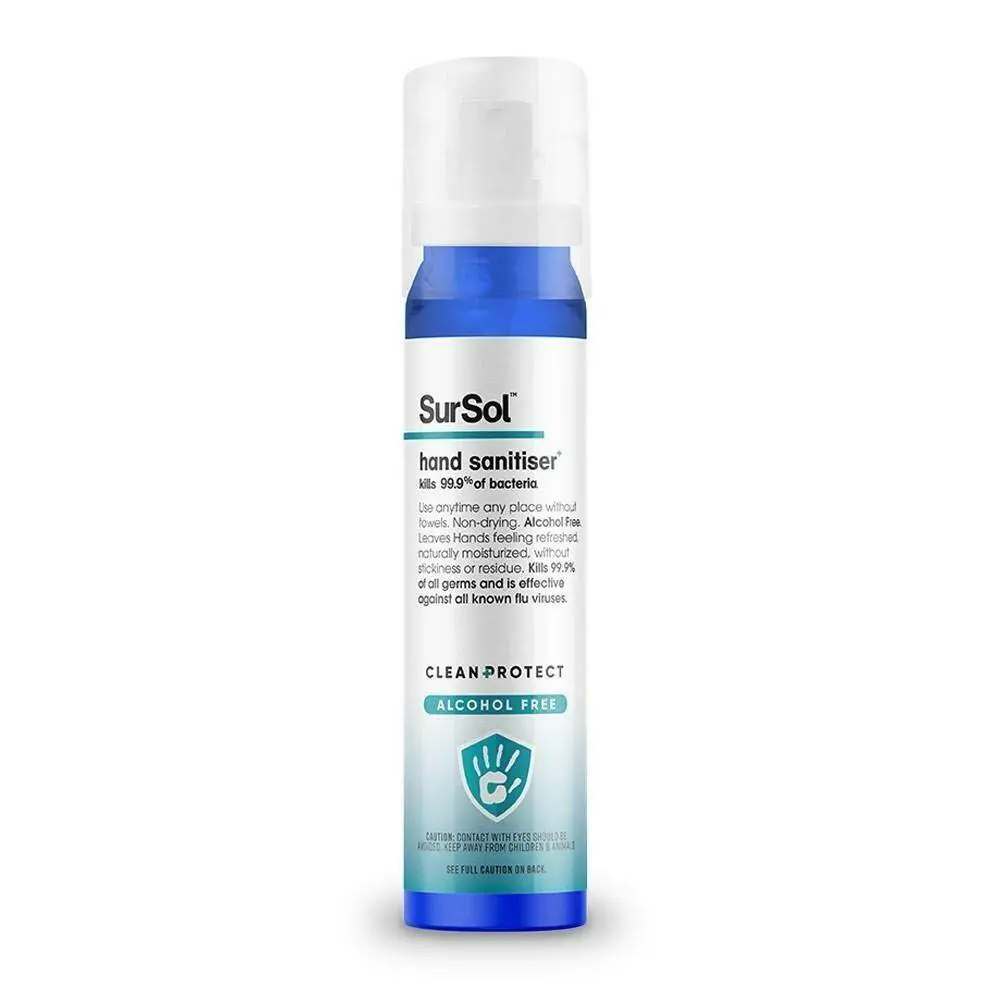 SurSol Alcohol-Free Spray Hand Sanitiser - 75ml Bottle photographed against a plain background.