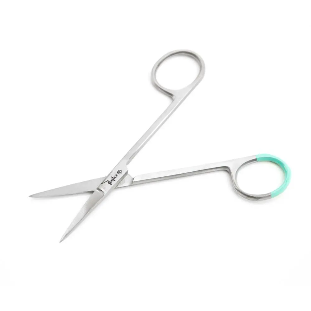 Teqler 11.5cm Iris Scissors Straight photographed against a plain background.