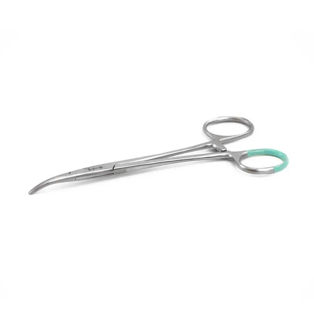 Teqler 12.5cm Halsted Artery Forceps curved photographed against a plain background.