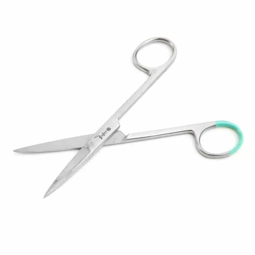 Teqler Sterile Surgical Scissors Sharp/Sharp 14cm photographed against a plain background.