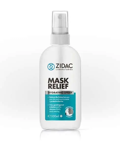Zidac Mask Relief Hydrating Spray 100ML photographed against a plain background.