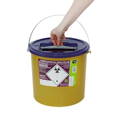 Daniels 11.5 Litre Sharpsguard Purple Cyto Sharps Bin photographed against a plain background.