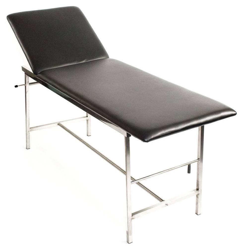 Code Red Treatment Couch with Couch Roll Holder Black photographed against a plain background.