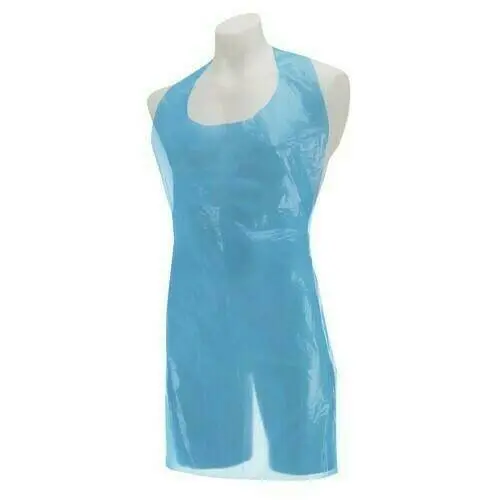 Medi Pro 100 Blue Disposable Aprons photographed against a plain background.