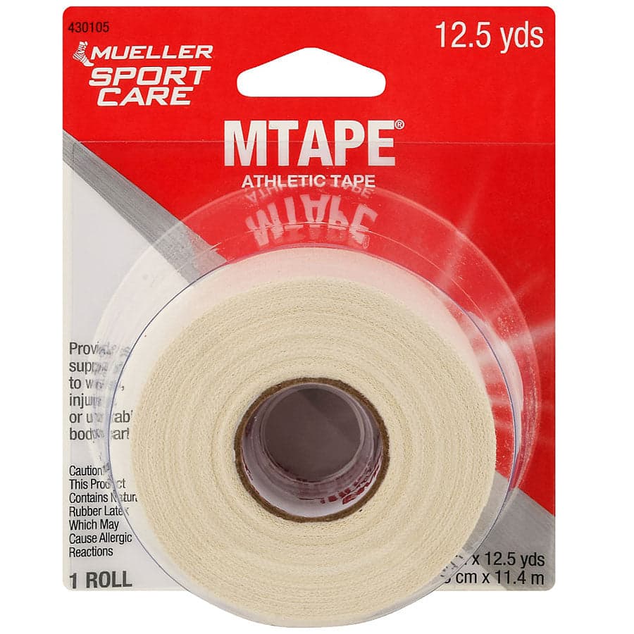 Mueller M-Tape Athletic Tape, 1.5 inch photographed against a plain background.