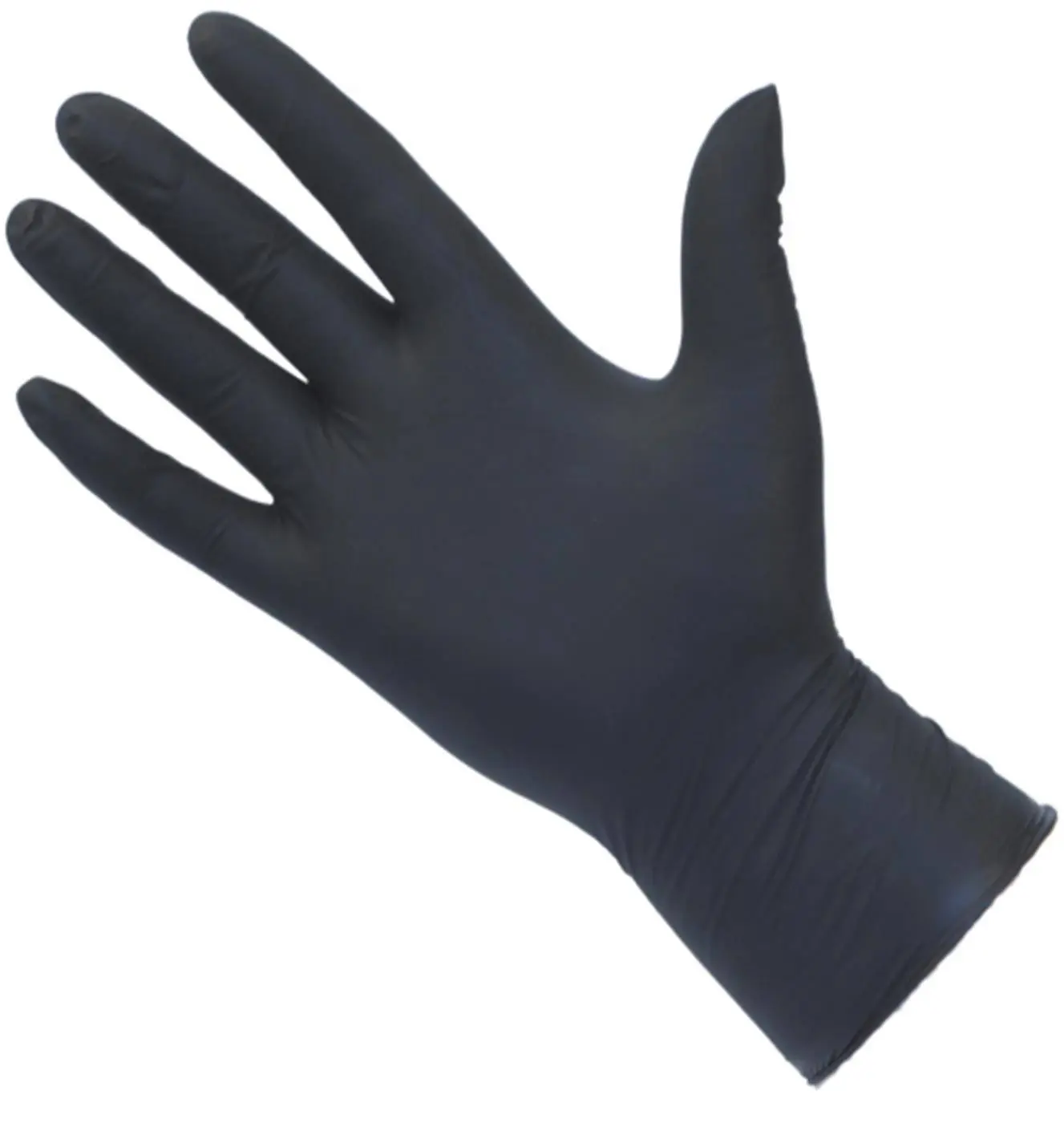 PRO Black Nitrile Examination Gloves photographed against a plain background.