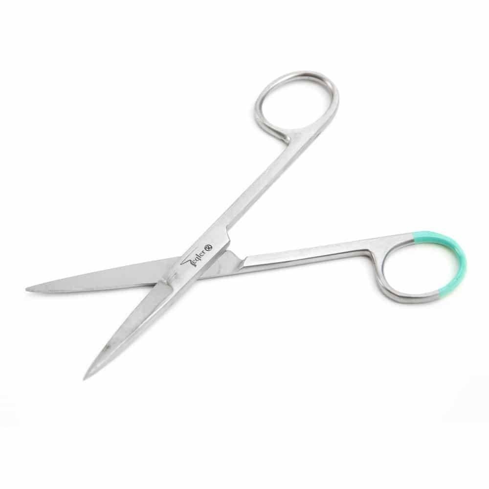 Teqler Sterile Surgical Scissors Sharp/Sharp 14cm photographed against a plain background.
