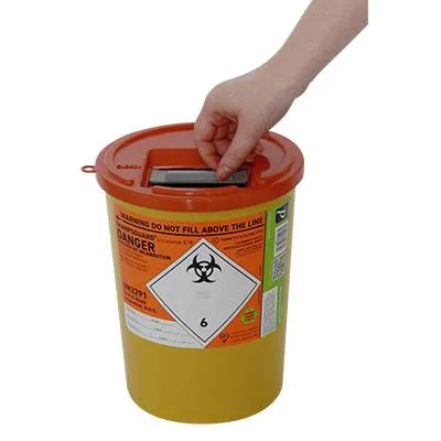 Daniels 3.75 Litre Sharpsguard Orange Sharps Bin photographed against a plain background.