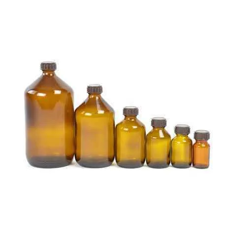 IphaS 100ml Amber Glass Bottle with Screw Lid photographed against a plain background.