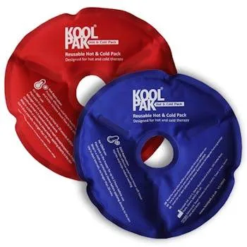 Koolpak 14.5cm Luxury Reusable Round Hot & Cold Pack photographed against a plain background.
