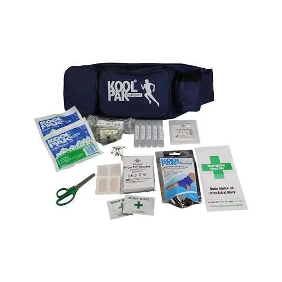 Koolpak Junior Sports First Aid Kit 60cm x 19cm x 6cm photographed against a plain background.