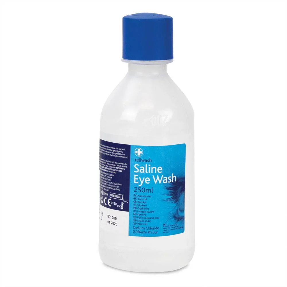 Reliance Medical Reliwash Eye Wash 250ml photographed against a plain background.