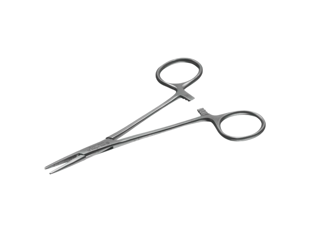 12.5cm Instrapac Halsted Mosquito Artery Forceps Straight photographed against a plain background.