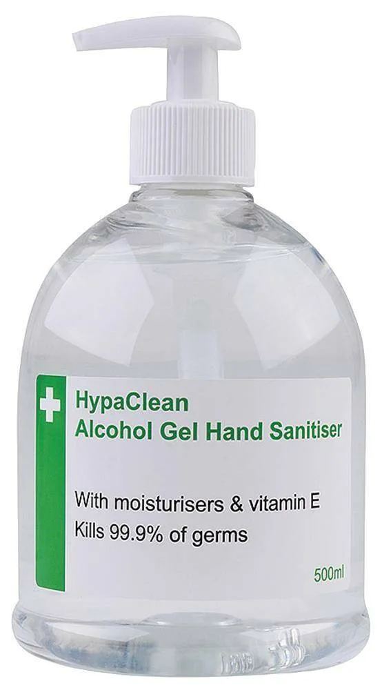 500ml Alcohol Hand Sanitiser HypaClean photographed against a plain background.