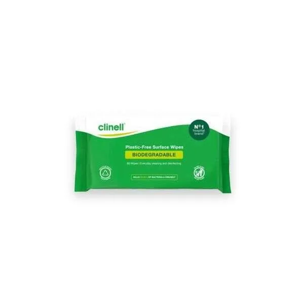 Clinell Biodegradable Universal Wipes 60 Pack photographed against a plain background.