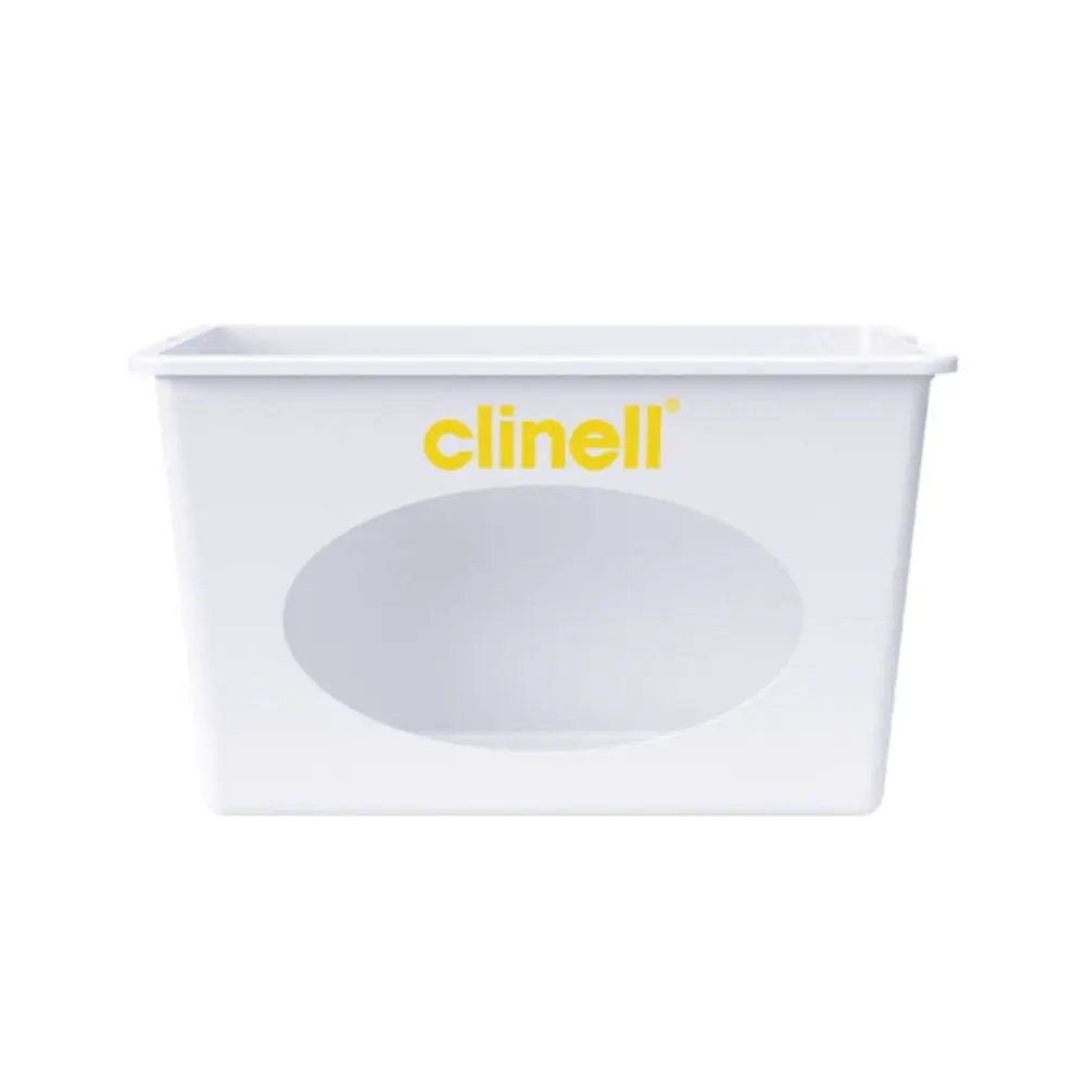 Clinell Detergent Wipes Wall Mounted Dispenser photographed against a plain background.
