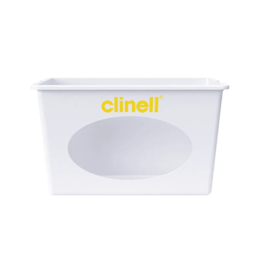 Clinell Detergent Wipes Wall Mounted Dispenser photographed against a plain background.