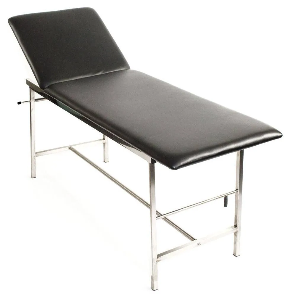 Code Red Treatment Couch with Couch Roll Holder Black photographed against a plain background.
