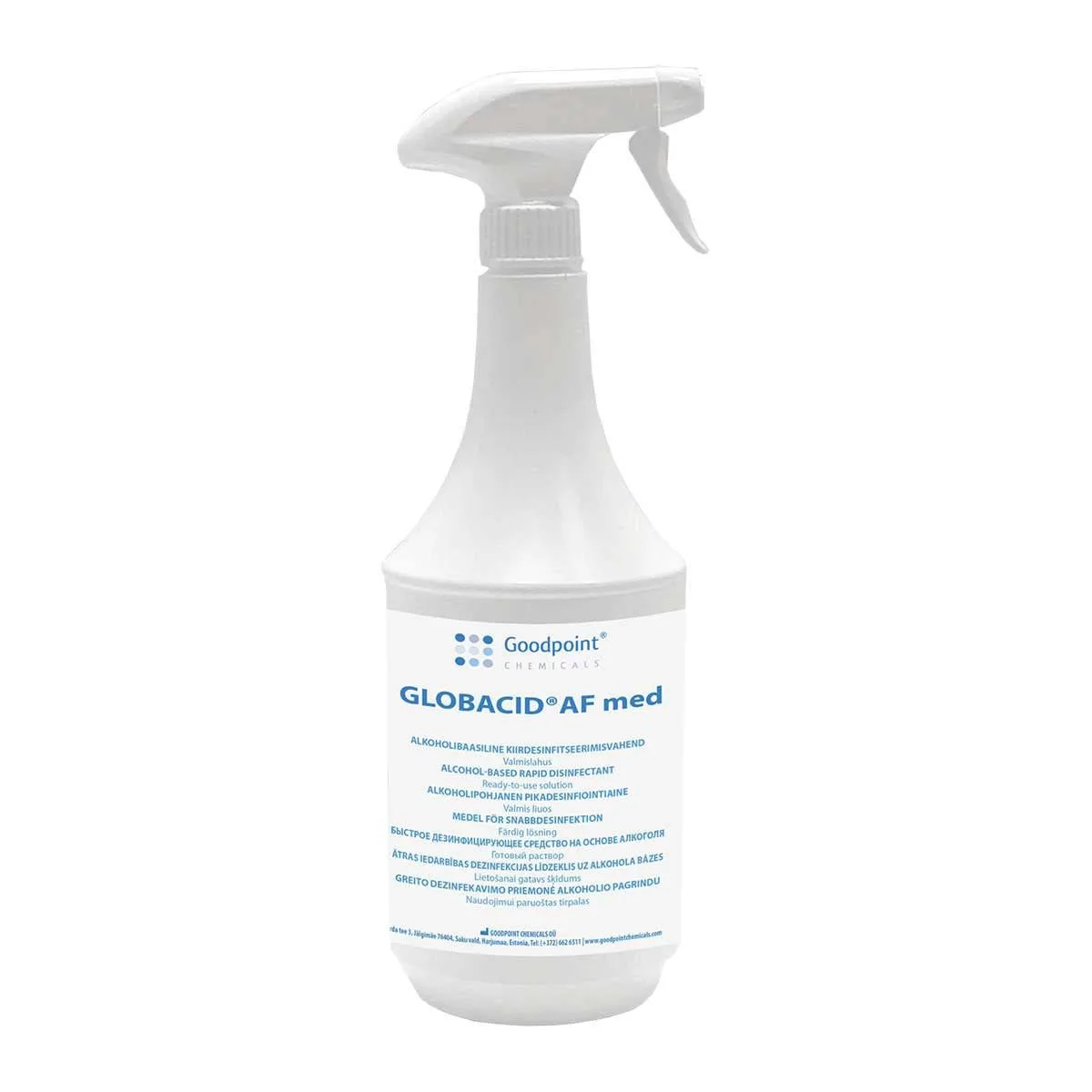 Goodpoint 1 Litre Globacid AF med Disinfectant photographed against a plain background.