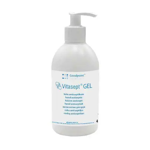 Goodpoint Vitasept Antiseptic Hand Gel 400ml photographed against a plain background.