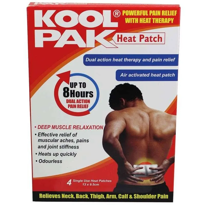 Koolpak Heat Patch 4 Pack photographed against a plain background.