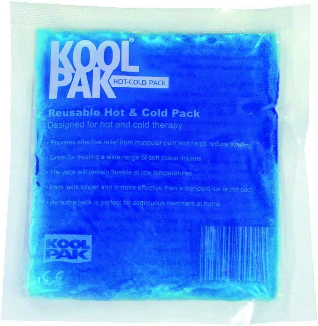 Koolpak Reusable Hot & Cold Pack - 13cm x 14cm photographed against a plain background.