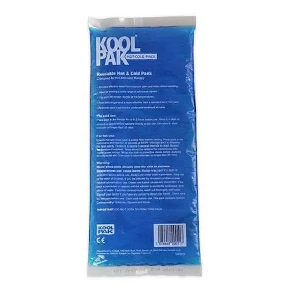 Koolpak Reusable Hot & Cold Pack 16cm x 28cm photographed against a plain background.
