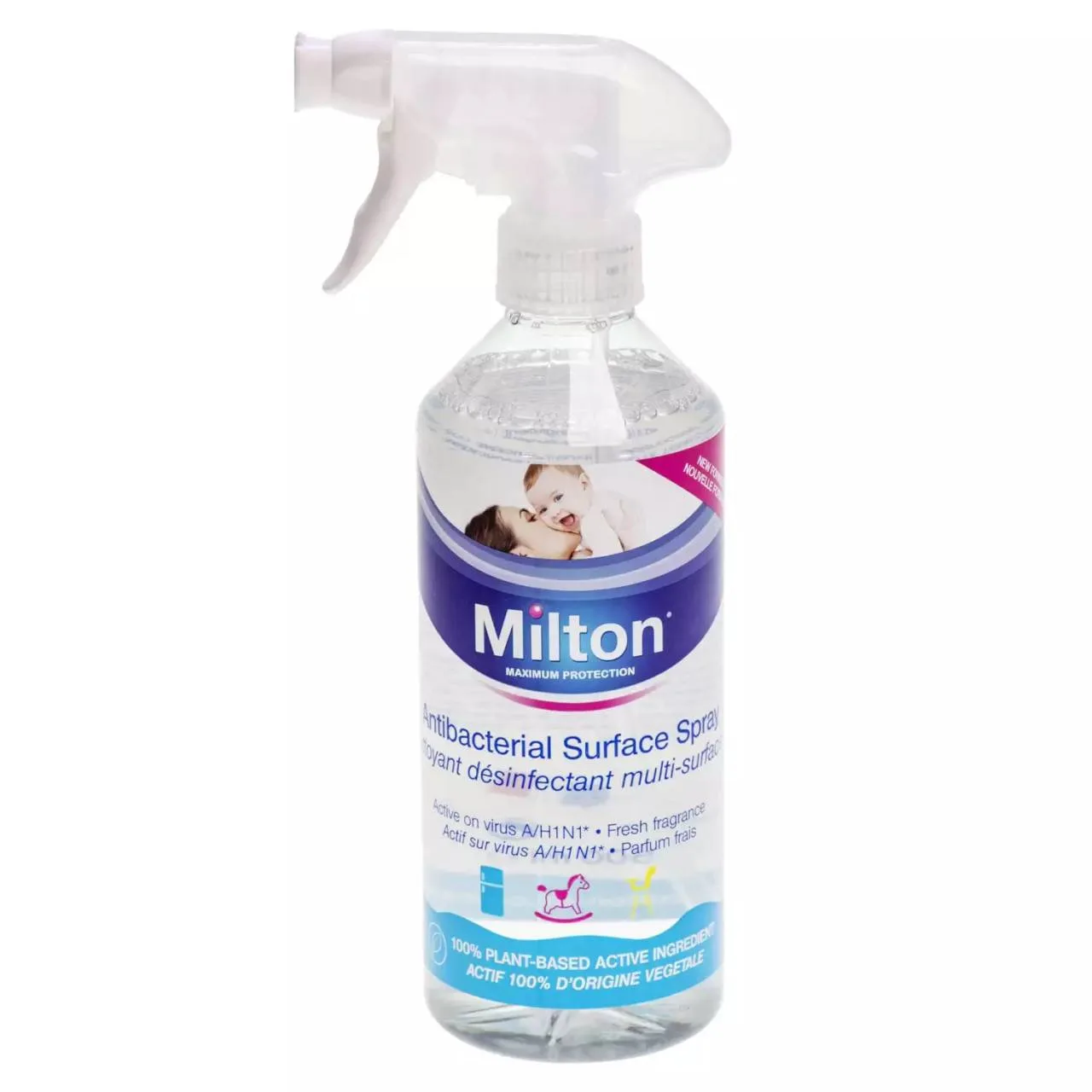 Milton Antibacterial Surface Spray 500ml photographed against a plain background.