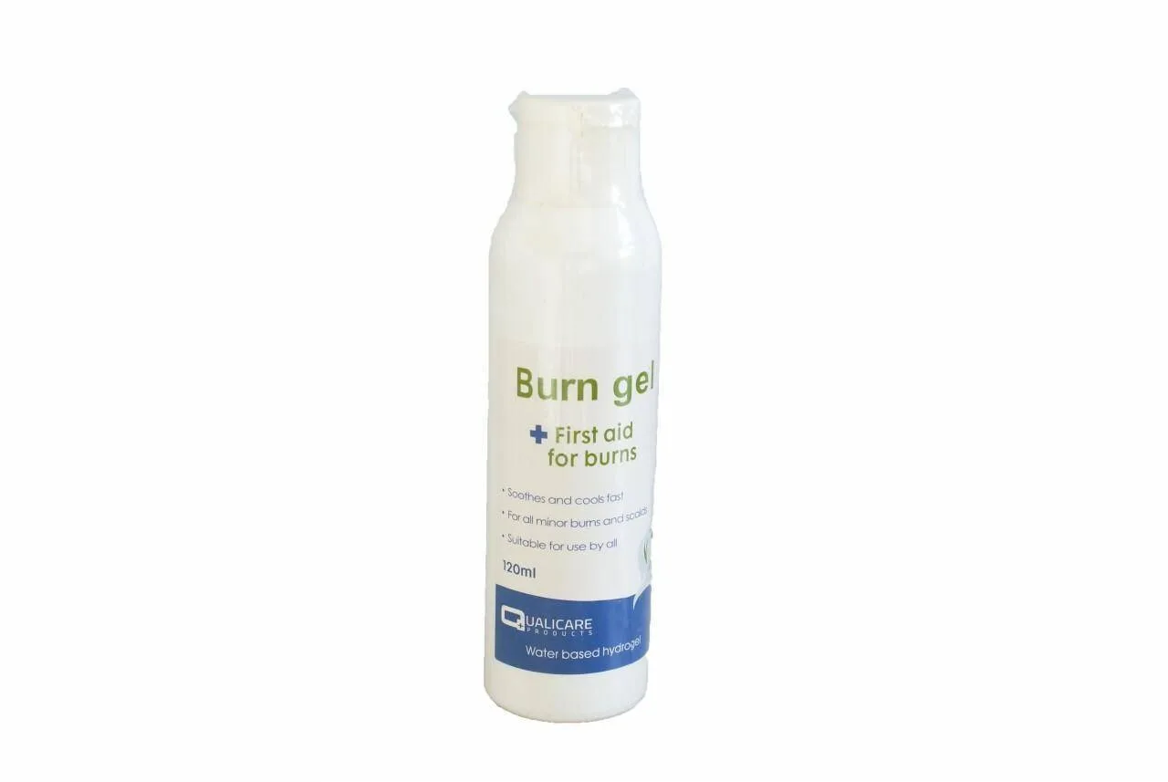 Qualicare Burn Gel 120ml photographed against a plain background.