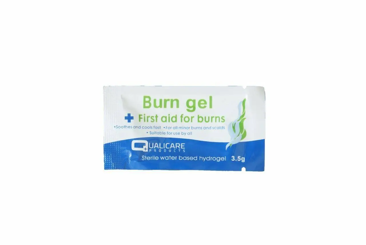 Qualicare Burncare Burn Gel Blots - Single photographed against a plain background.