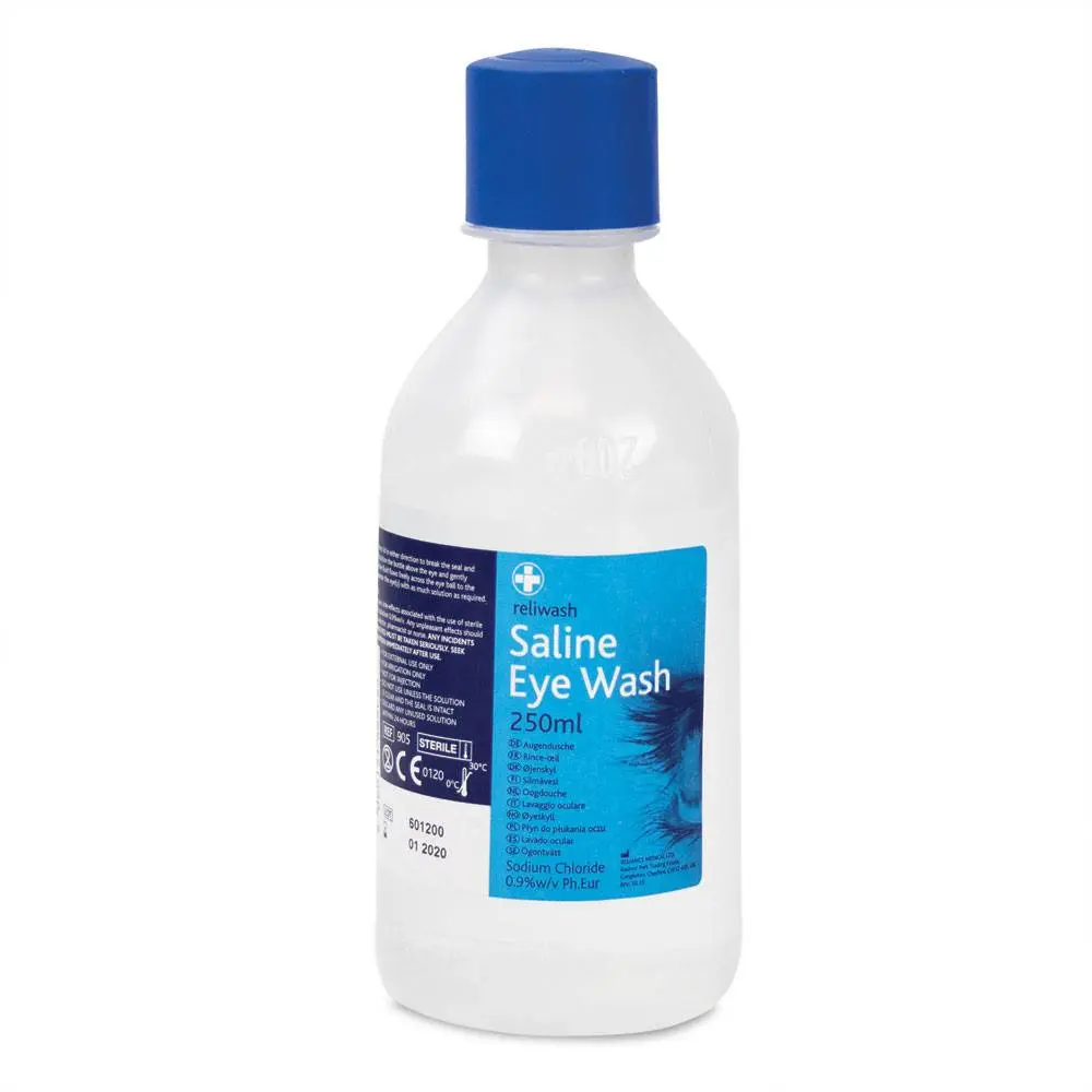 Reliance Medical Reliwash Eye Wash 250ml photographed against a plain background.
