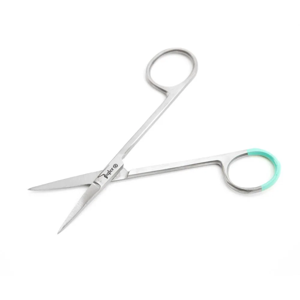 Teqler 11.5cm Iris Scissors Straight photographed against a plain background.
