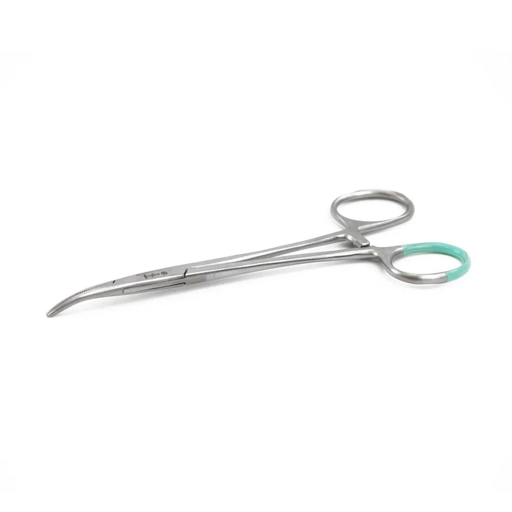 Teqler 12.5cm Halsted Artery Forceps curved photographed against a plain background.