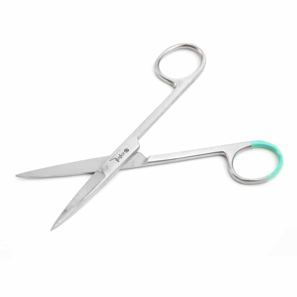 Teqler Sterile Surgical Scissors Sharp/Sharp 14cm photographed against a plain background.