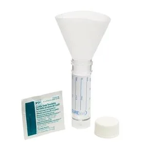 Universal Mid Stream Urine Collection Set + Funnel and Swab photographed against a plain background.