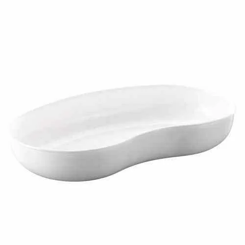 WACA White Large Plastic Kidney Dish photographed against a plain background.