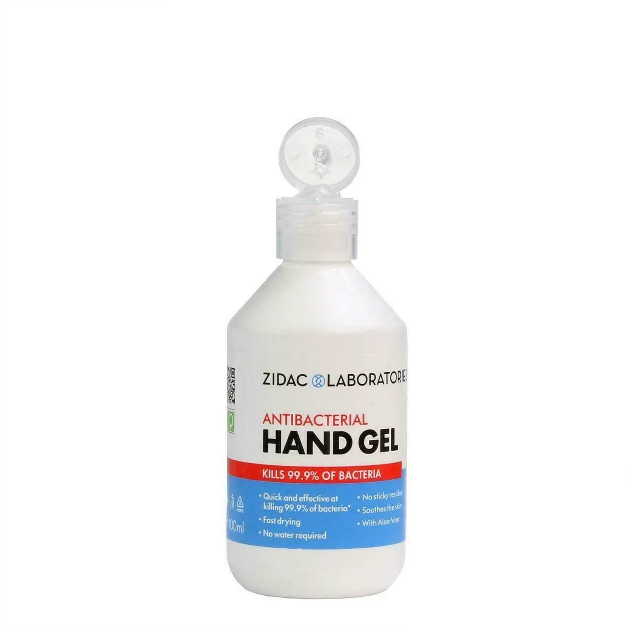 Zidac 70% Alcohol Hand Gel - 100ml Bottle photographed against a plain background.